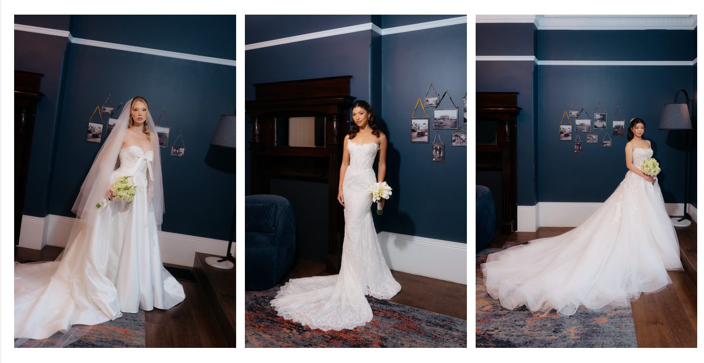 models in wedding dresses at mosman bride magazine launch event