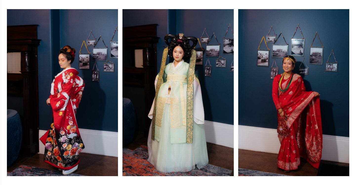 bridal gowns on display at mosman bride magazine launch event