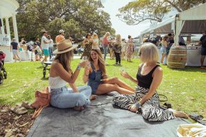 ladies seated at hunter valley uncorked balmoral event